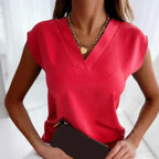 Elina Top for Women – Sleeveless Blouse with V-Neck & Light Cut for Every Occasion