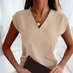 Elina Top for Women – Sleeveless Blouse with V-Neck & Light Cut for Every Occasion