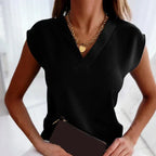Elina Top for Women – Sleeveless Blouse with V-Neck & Light Cut for Every Occasion