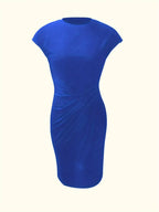Mylene Midi Dress for Women – Elegant Flattering Cut & Round Neck, Available in Several Colors