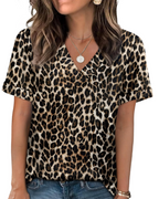 Elowin T-Shirt for Women – Casual Chic V-Neck Top, Comfortable Cut & Breathable Fabric, Summer