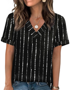 Elowin T-Shirt for Women – Casual Chic V-Neck Top, Comfortable Cut & Breathable Fabric, Summer