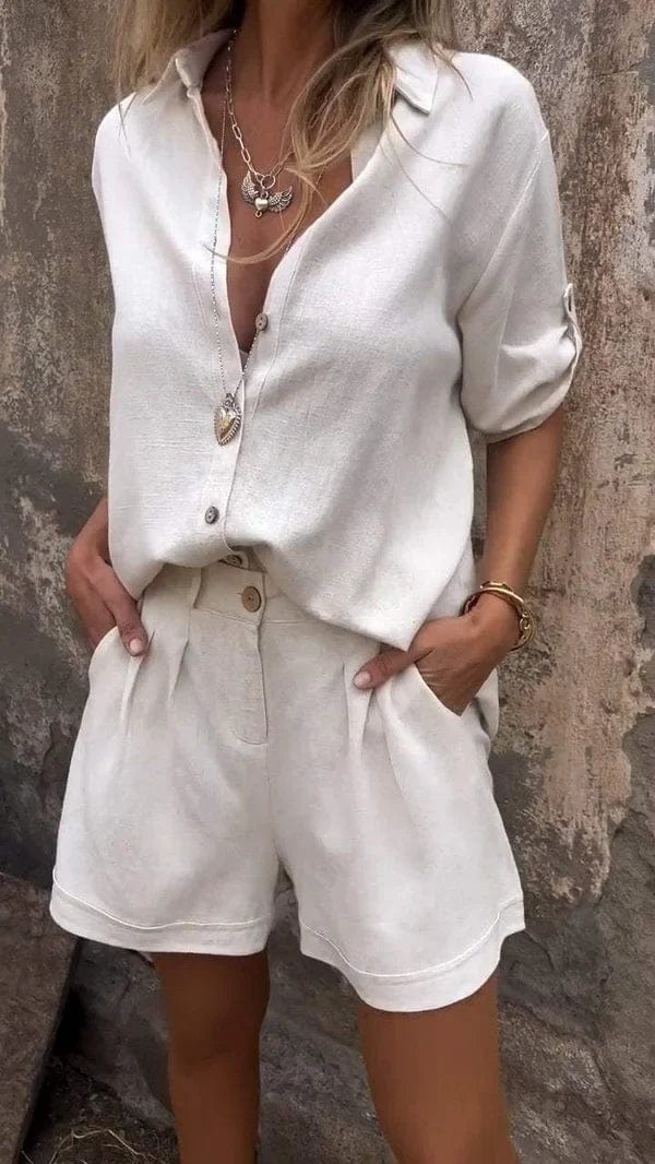 Lyca Summer Set for Women – Light and Comfortable Linen Casual Set for Warm Days