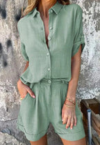 Lyca Summer Set for Women – Light and Comfortable Linen Casual Set for Warm Days