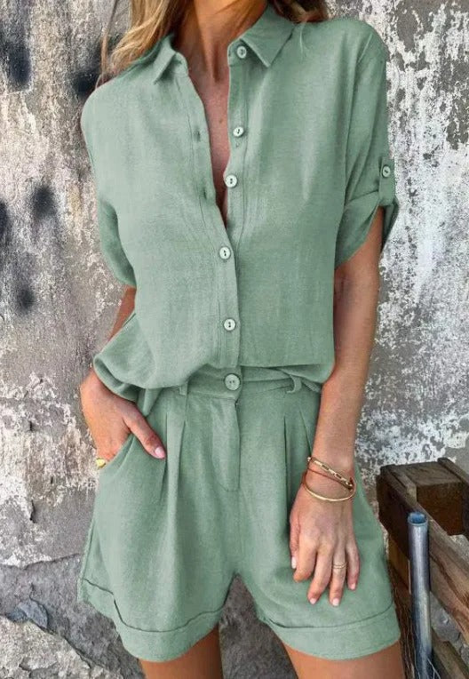 Lyca Summer Set for Women – Light and Comfortable Linen Casual Set for Warm Days