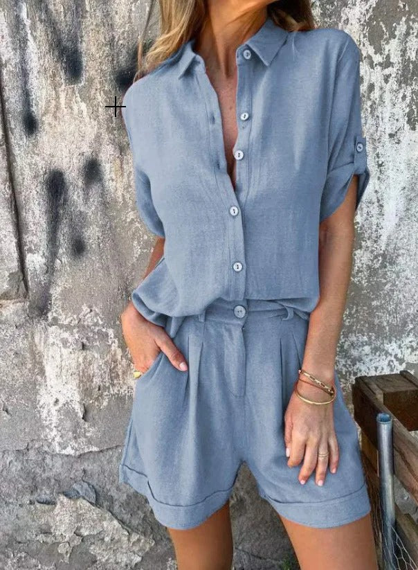 Lyca Summer Set for Women – Light and Comfortable Linen Casual Set for Warm Days