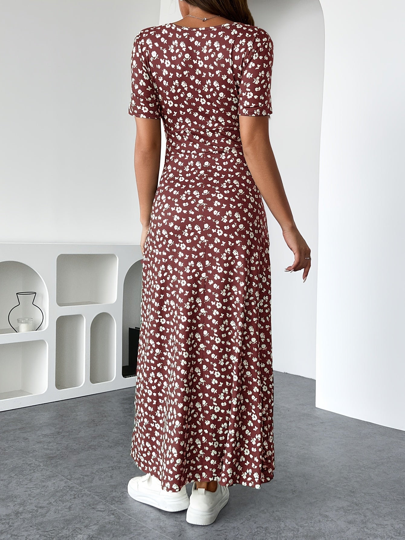 Florezia Long Dress for Women – Chic and Flowy Summer Floral Dress for Feminine Elegance
