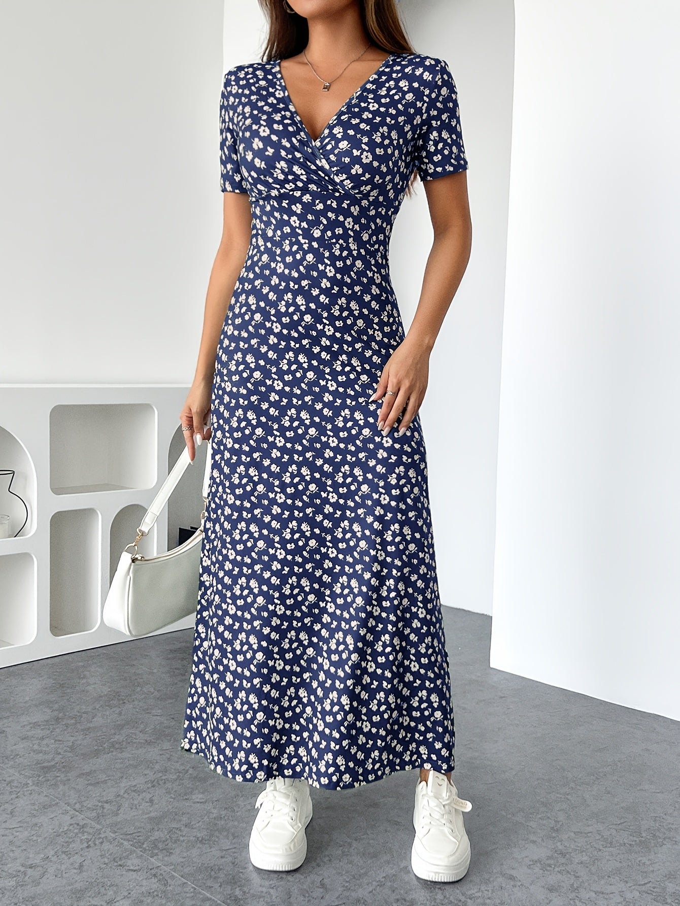 Florezia Long Dress for Women – Chic and Flowy Summer Floral Dress for Feminine Elegance
