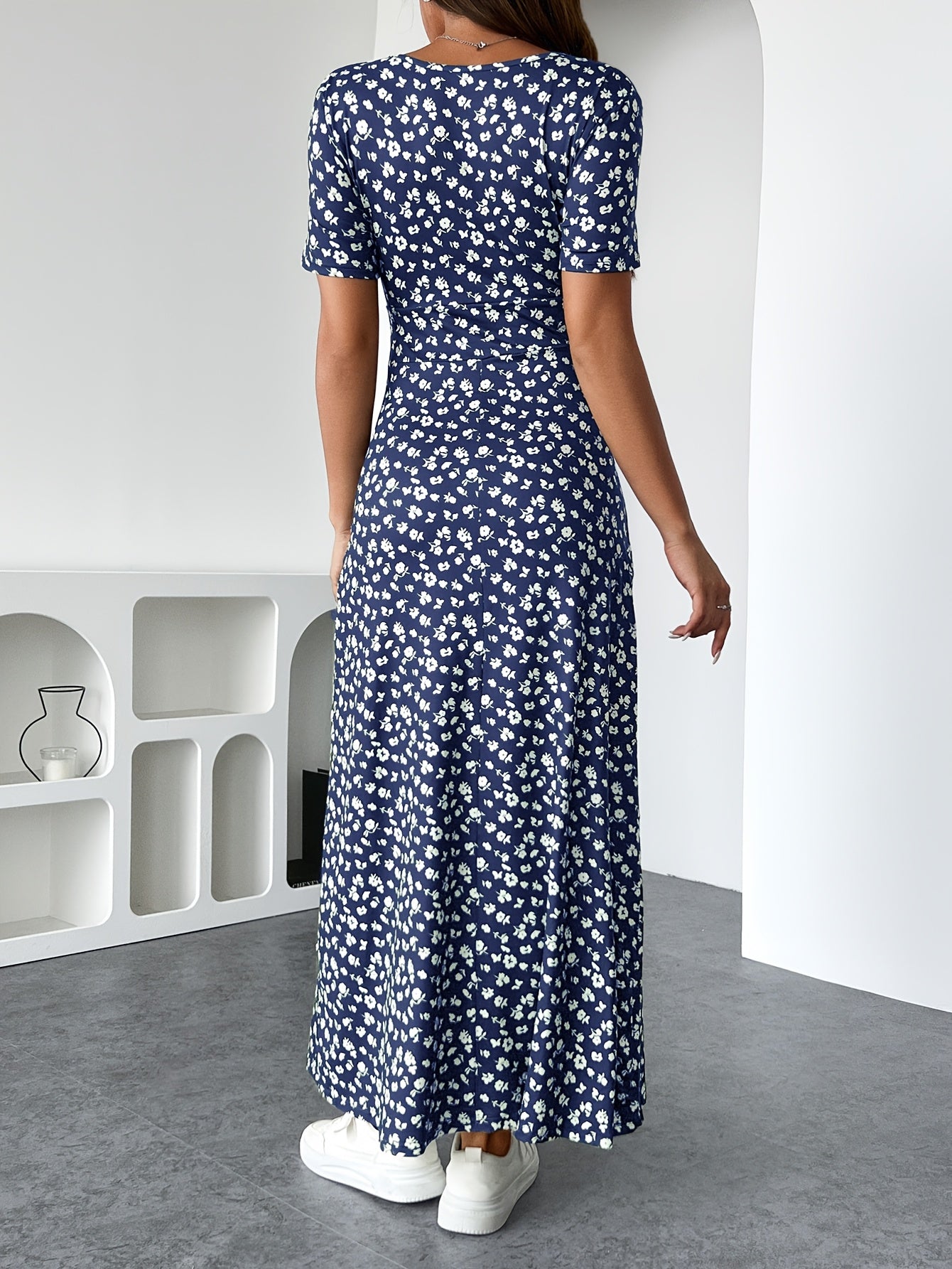 Florezia Long Dress for Women – Chic and Flowy Summer Floral Dress for Feminine Elegance