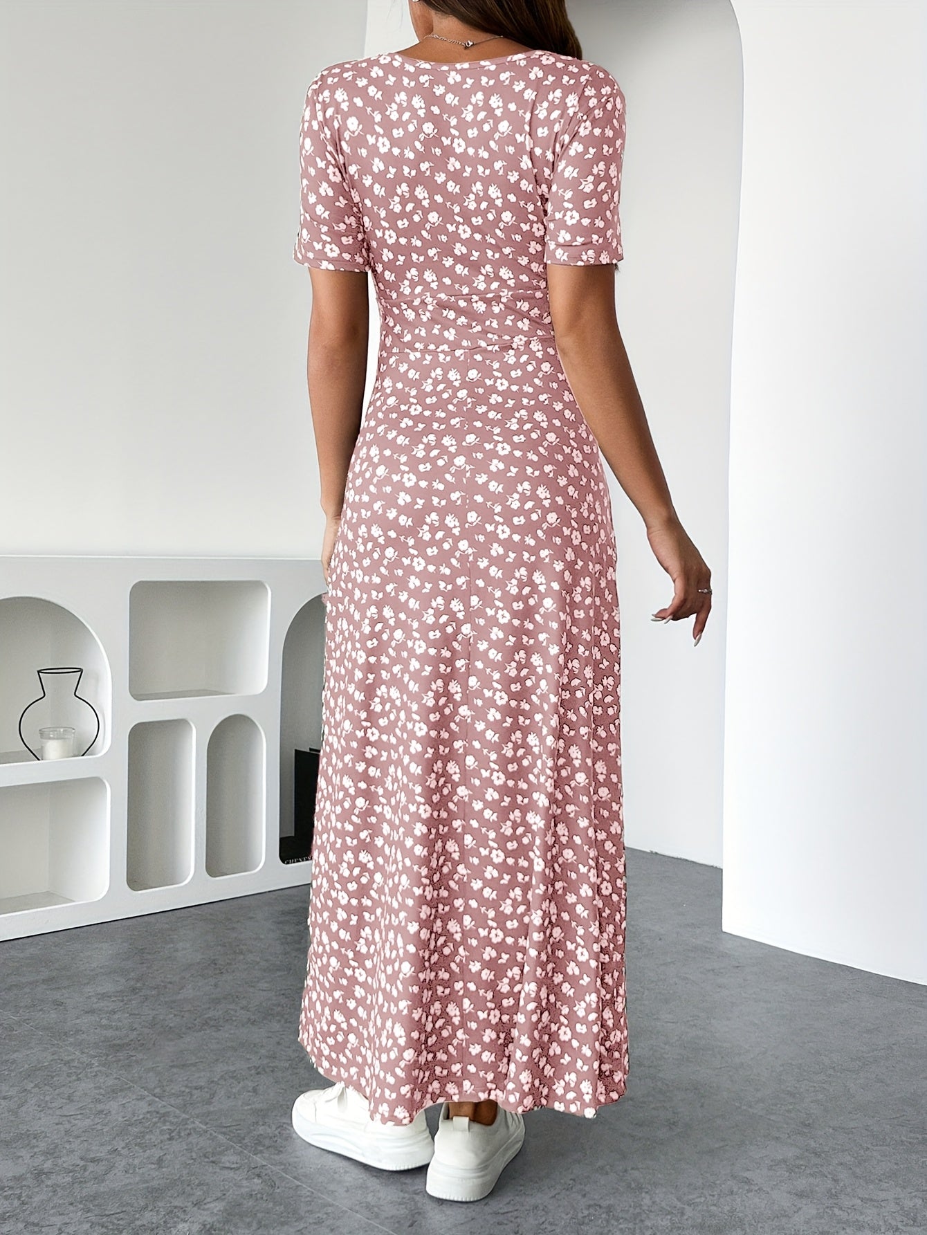Florezia Long Dress for Women – Chic and Flowy Summer Floral Dress for Feminine Elegance