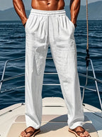 Ethan Pants for Men – Wide Breathable Linen Pants with Loose Cut & Elegant Summer Style