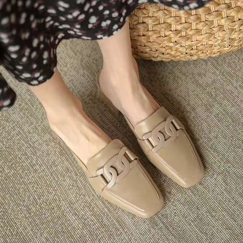 Evrynth Loafers for Women – Mary Jane Leather Shoes with Chunky Heel & Comfort
