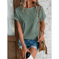 Isaure Embroidered Blouse for Women – Light Fabric, Short Sleeves and Casual Chic Style by Looksy