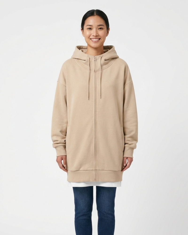 Remily Oversized Zip Hoodie for Women – Warm Hoodie with Hood & Comfort Cut