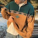 John Zip Sweater for Men – Elegant Retro Sweater with Comfortable Cut & Fall-Winter Style