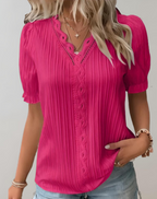 Kehlani Blouse for Women – Chic Pleated Blouse with Subtle Details & Elegant Casual Style