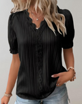 Kehlani Blouse for Women – Chic Pleated Blouse with Subtle Details & Elegant Casual Style