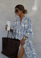Anastasia Maxi Dress for Women – Boho Summer Dress with V-Neck & Airy Floral Print