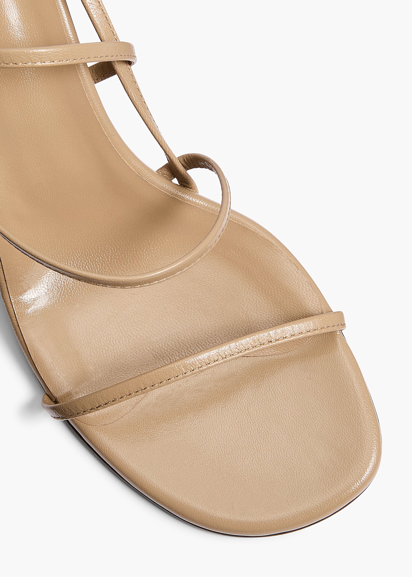 Loop Sandal in Beige Leather