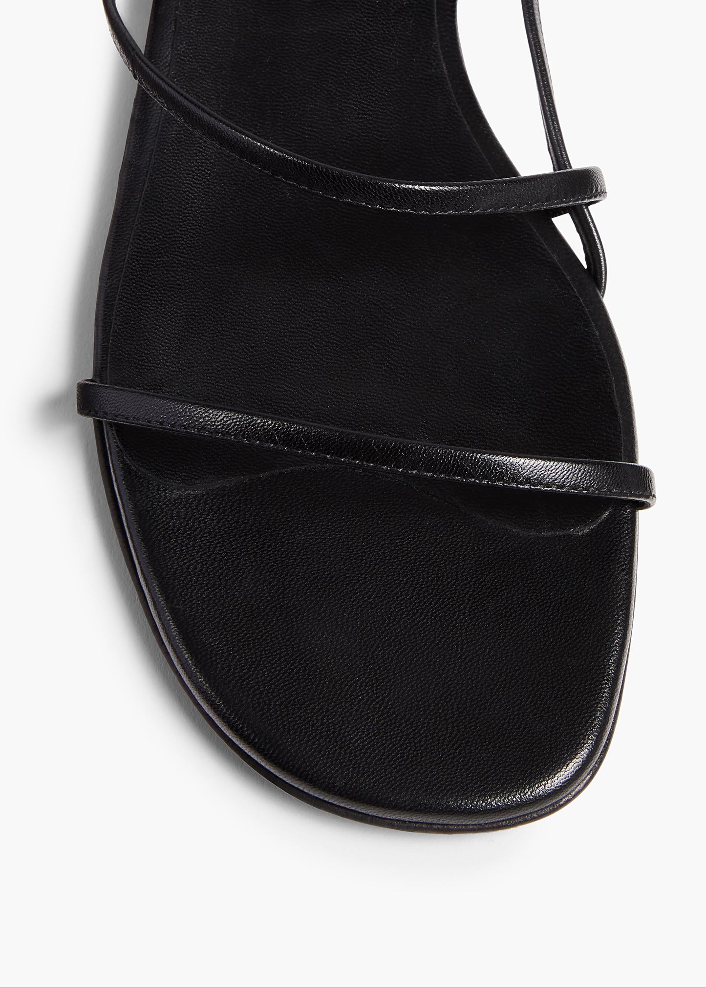 Loop Flat Sandal in Black Leather
