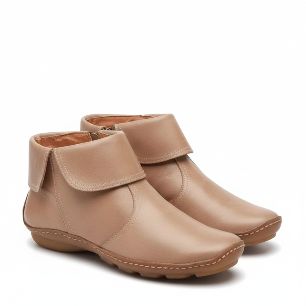 Leila Boots for Women – Waterproof Soft Leather Ankle Boots with Non-Slip Sole