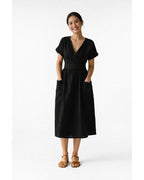 Lottie Linen Wrap Dress – Elegant Natural Linen Dress, Fresh and Comfortable