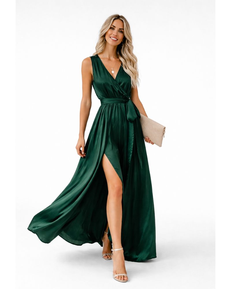 Lunesia Evening Dress for Women – Long Chic Sleeveless & Flowy Dress for Elegant Events