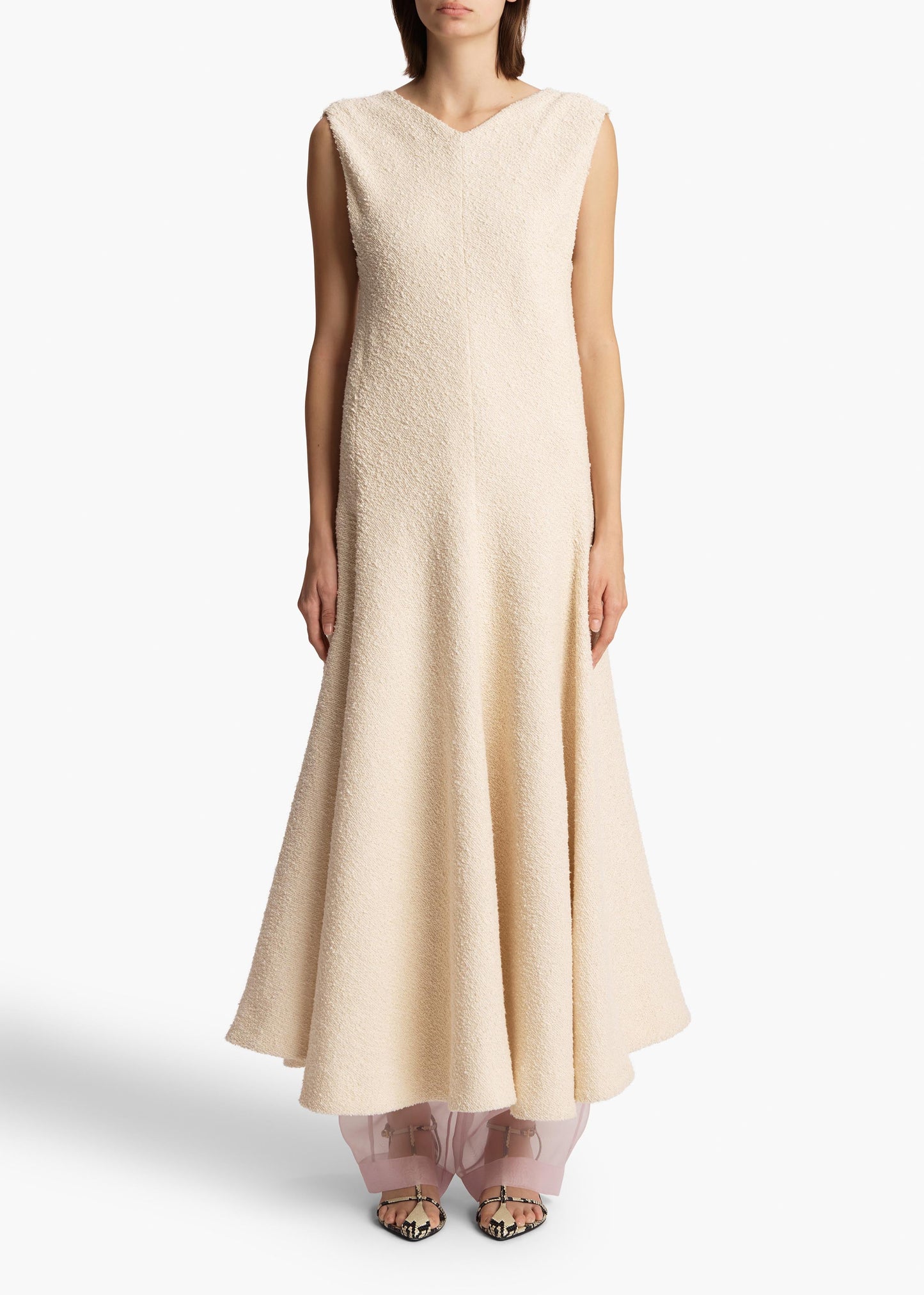 Mellie Dress in Natural Boucle