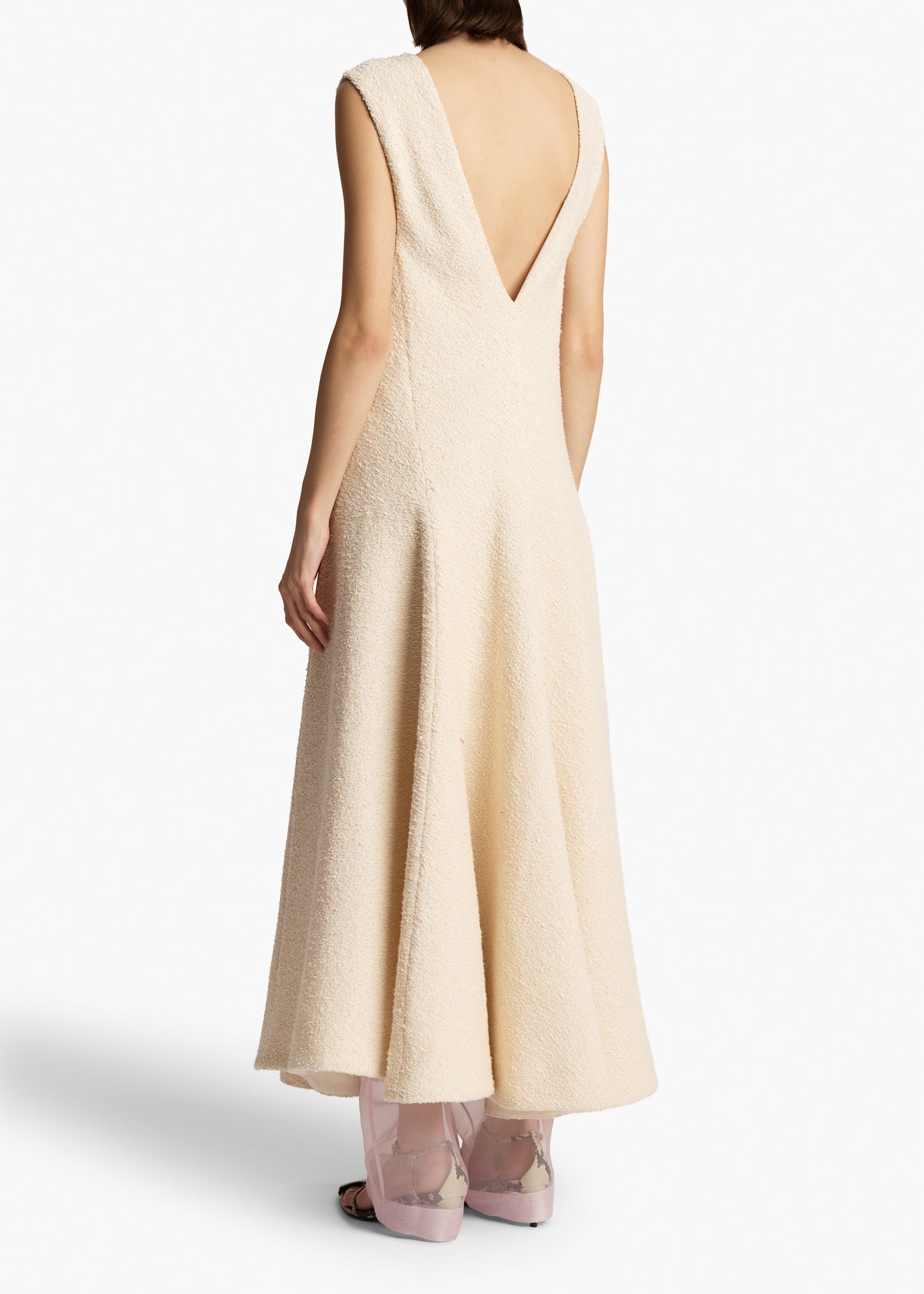 Mellie Dress in Natural Boucle