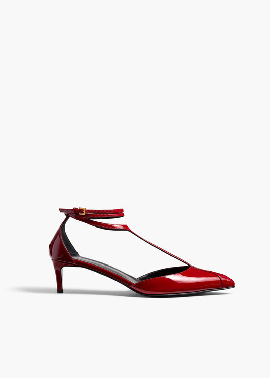 Mia Pump in Fire Red Patent Leather