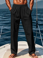 Ethan Pants for Men – Wide Breathable Linen Pants with Loose Cut & Elegant Summer Style