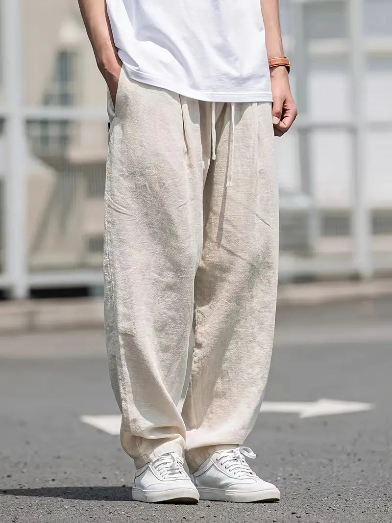 Liam Linen Pants for Men – Loose Summer Pants with Breathable Comfort & Durable Design