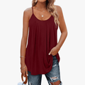 Jazzy Summer Top for Women – Adjustable Straps, Breathable Stretch Fabric & Gathered Loose Cut
