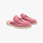 Emary Mules for Women – Slip-On Mules with Buckle Detail & Chic Flat Comfort