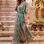 Ronja Long Dress for Women – Elegant Wrap Dress with Flattering Cut & Light Summer Design