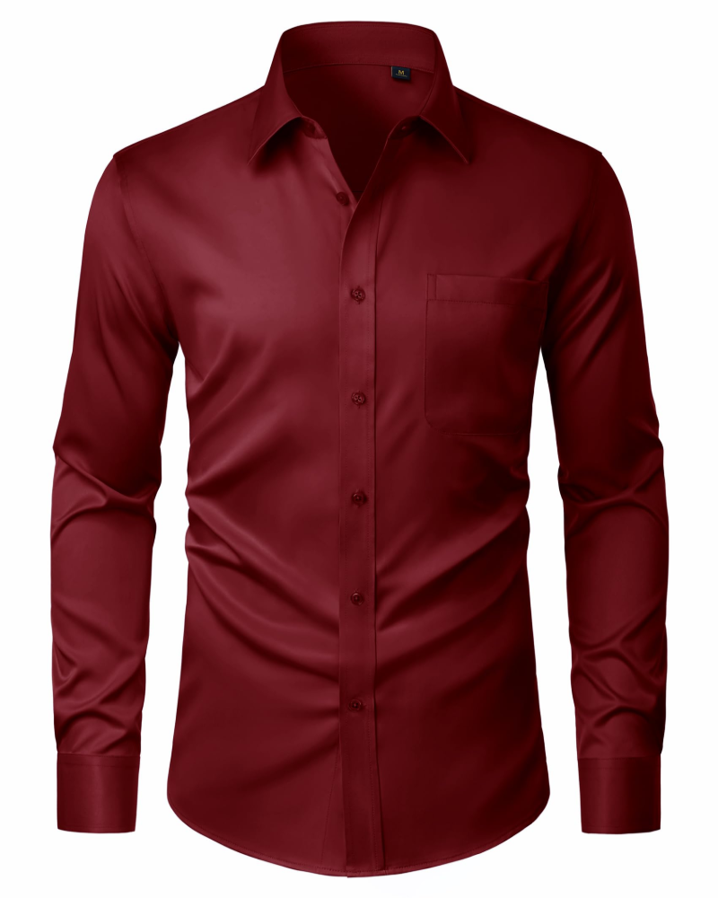 David Shirt for Men – Stain-Resistant Stretch Shirt, Wrinkle-Free & Long Sleeves