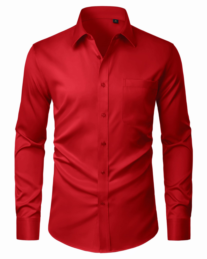 David Shirt for Men – Stain-Resistant Stretch Shirt, Wrinkle-Free & Long Sleeves
