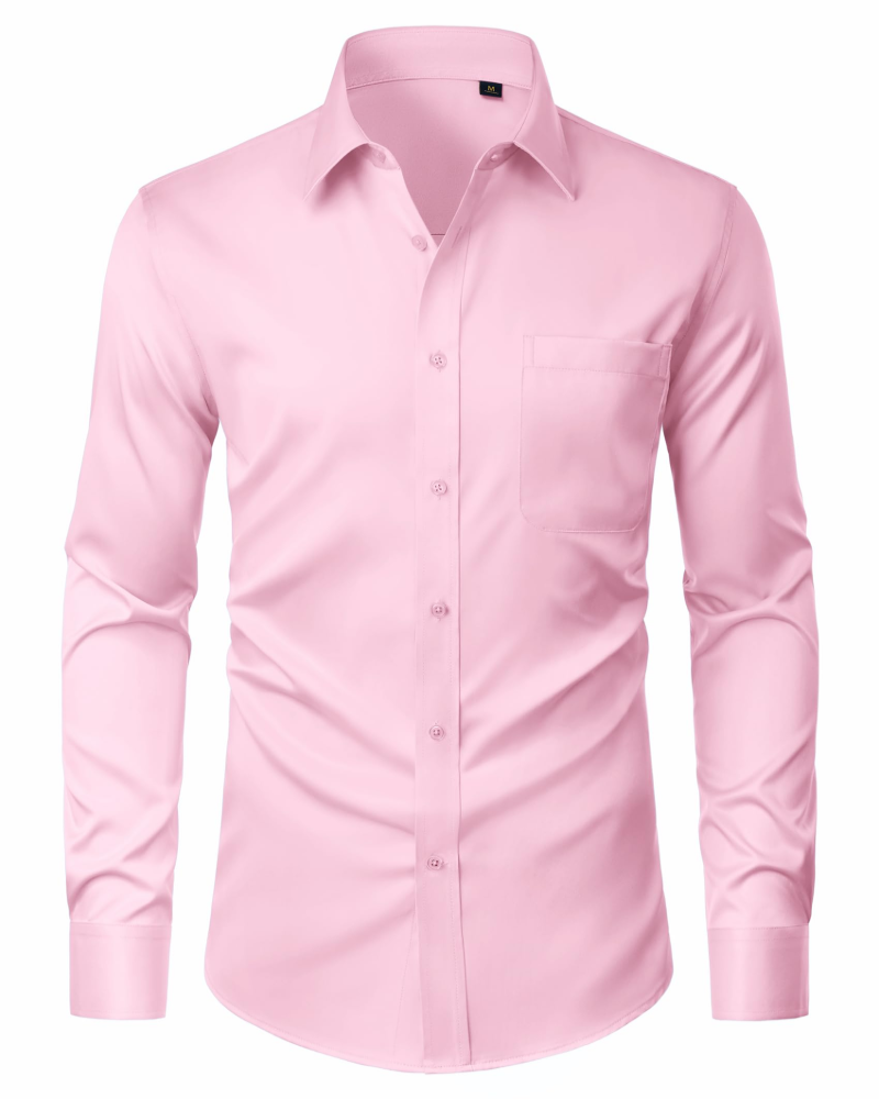 David Shirt for Men – Stain-Resistant Stretch Shirt, Wrinkle-Free & Long Sleeves