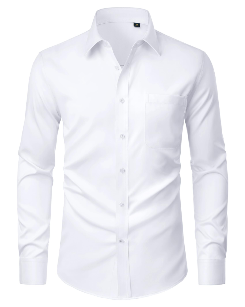 David Shirt for Men – Stain-Resistant Stretch Shirt, Wrinkle-Free & Long Sleeves
