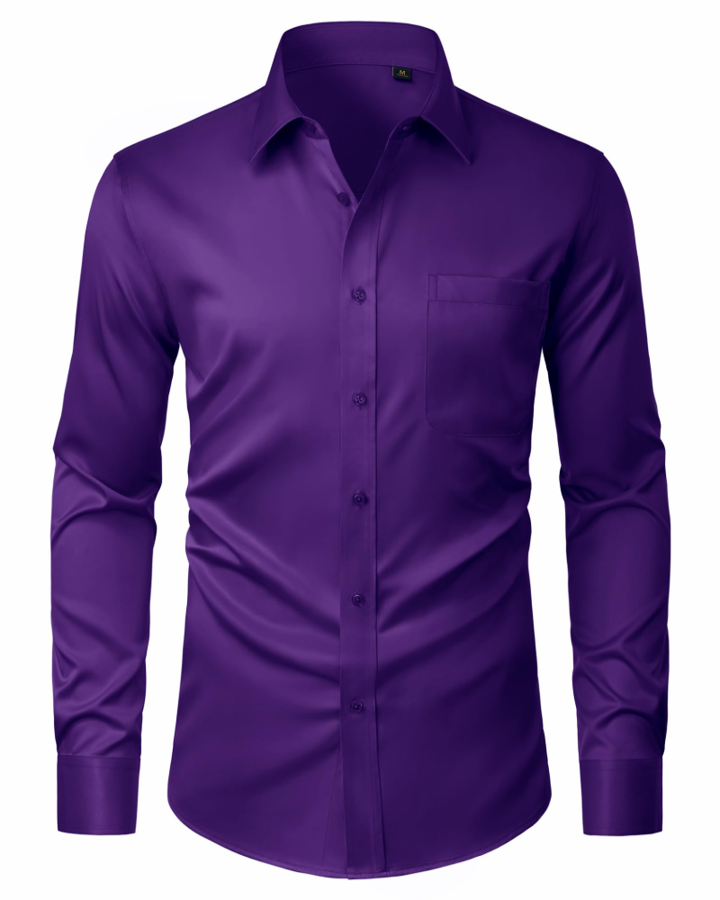David Shirt for Men – Stain-Resistant Stretch Shirt, Wrinkle-Free & Long Sleeves