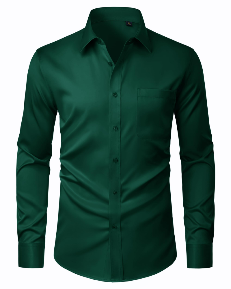 David Shirt for Men – Stain-Resistant Stretch Shirt, Wrinkle-Free & Long Sleeves