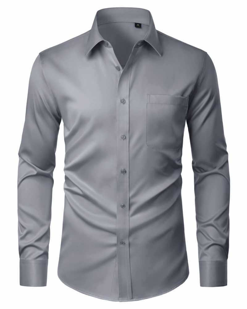 David Shirt for Men – Stain-Resistant Stretch Shirt, Wrinkle-Free & Long Sleeves