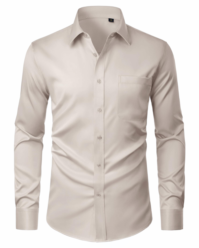 David Shirt for Men – Stain-Resistant Stretch Shirt, Wrinkle-Free & Long Sleeves
