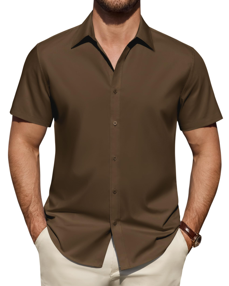 Julius Shirt for Men – Stain-Resistant Stretch Short-Sleeve Shirt, Business Style