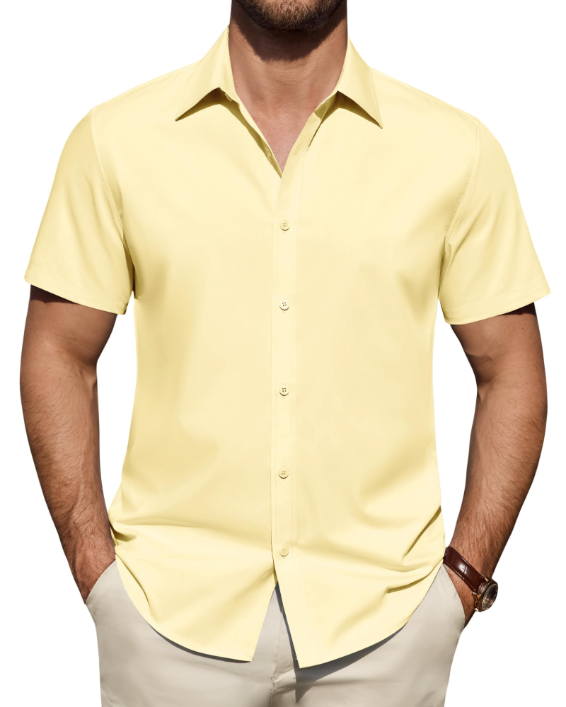 Julius Shirt for Men – Stain-Resistant Stretch Short-Sleeve Shirt, Business Style