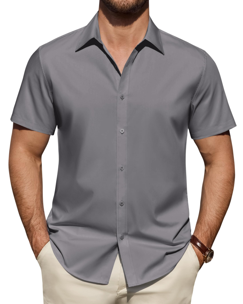 Julius Shirt for Men – Stain-Resistant Stretch Short-Sleeve Shirt, Business Style
