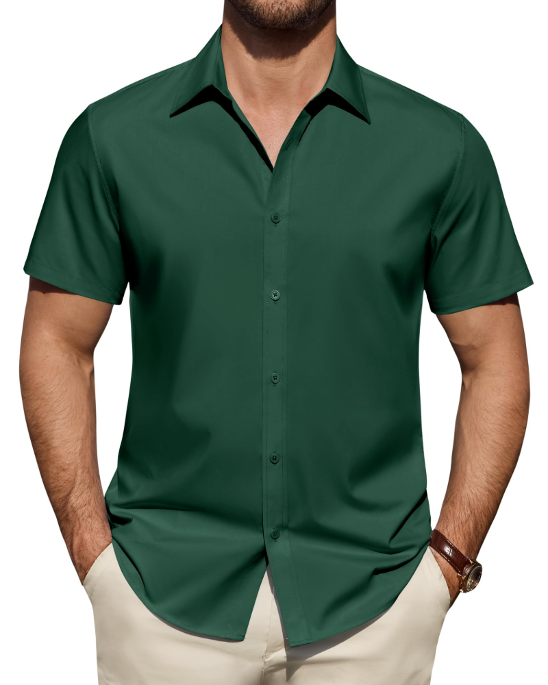 Julius Shirt for Men – Stain-Resistant Stretch Short-Sleeve Shirt, Business Style