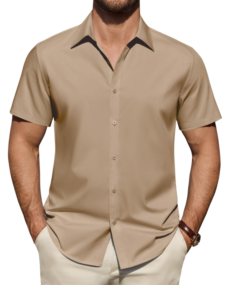 Julius Shirt for Men – Stain-Resistant Stretch Short-Sleeve Shirt, Business Style