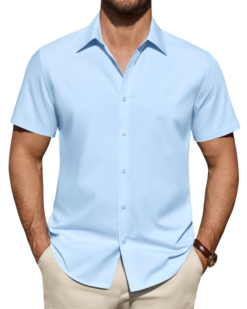 Julius Shirt for Men – Stain-Resistant Stretch Short-Sleeve Shirt, Business Style