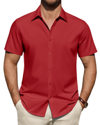 Julius Shirt for Men – Stain-Resistant Stretch Short-Sleeve Shirt, Business Style